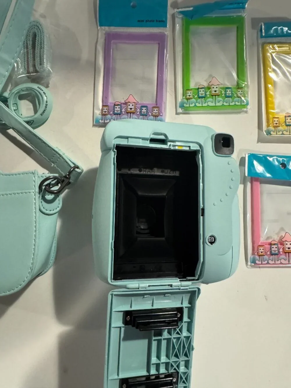 Fujifilm Instax Mini Aqua Blue Instant Film Camera + Case